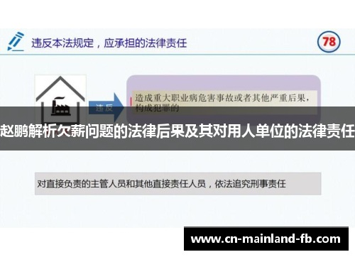 赵鹏解析欠薪问题的法律后果及其对用人单位的法律责任